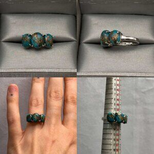 Sterling Silver Turquoise Rings Size 6 BUNDLE of 9